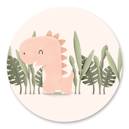 Dinosaurus jungle meisje